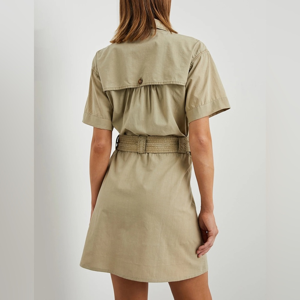 Rails Utility Wrap Shirt Dress in Light Khaki - Picture 2 of 3